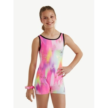 Justice Sleeveless Slip-On Stretch Fabric Biketard