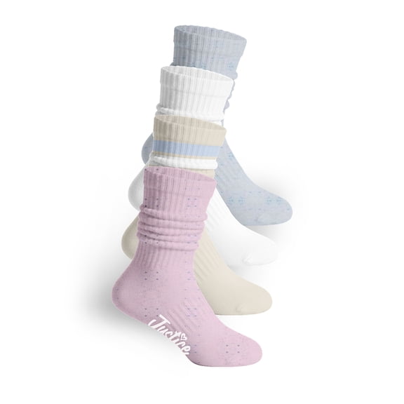 Justice Slouch Boot Socks for Girls, Warm Cozy Socks for Daily Wear, 4 pk Pink