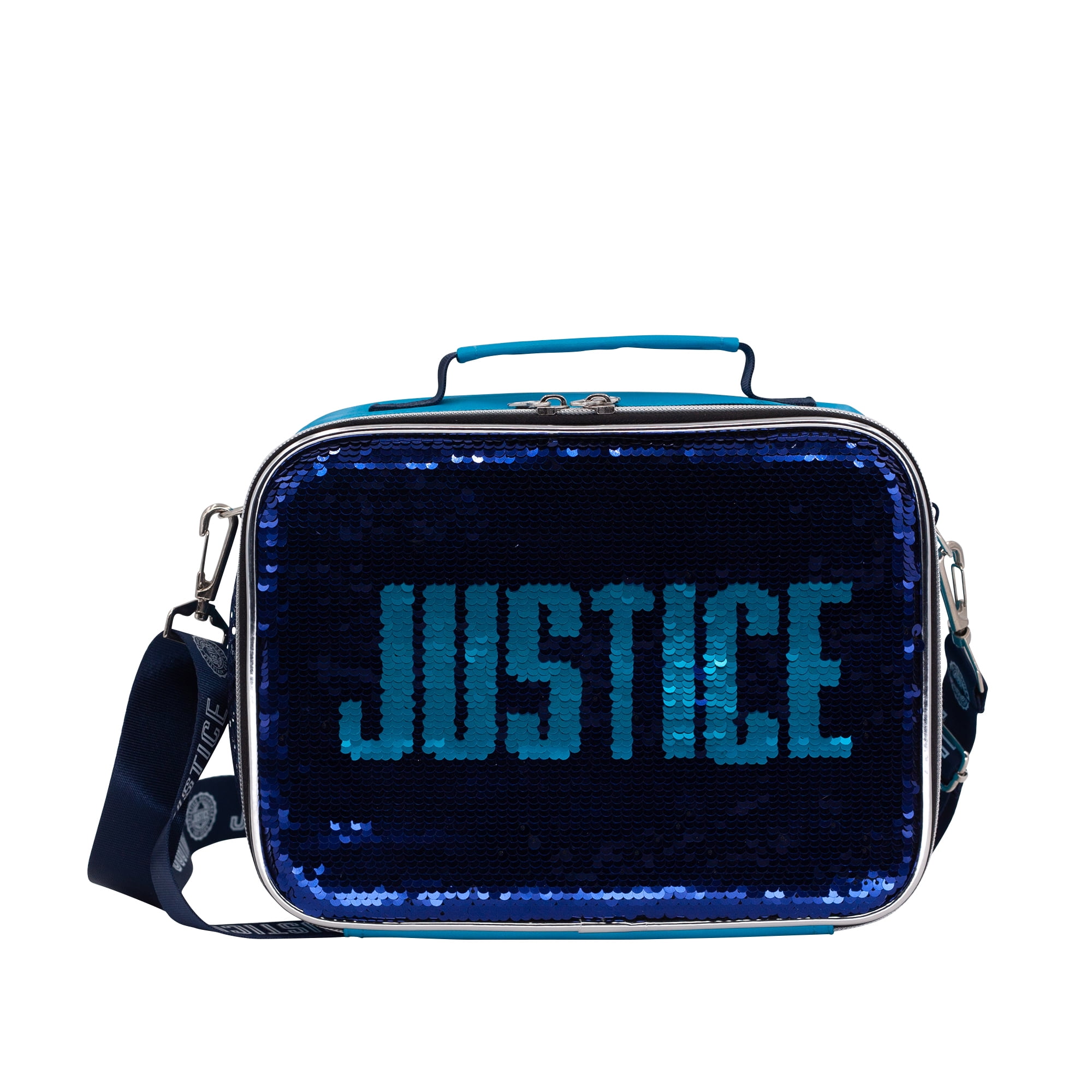 Justice Sport Sequin Blue Insulated Lunch Box for Kids, BPA Free