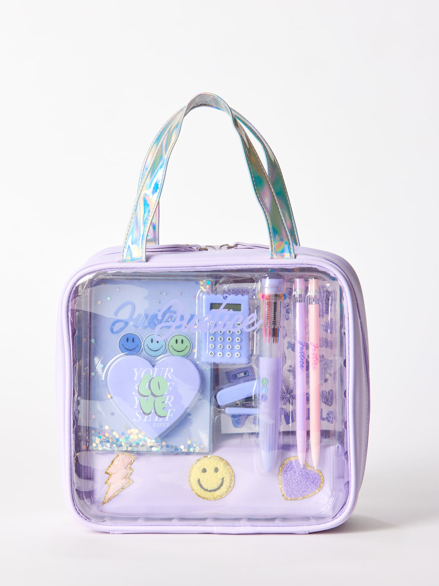 Justice Stationery Kit for Kids, 10pc Set with Smiley Case