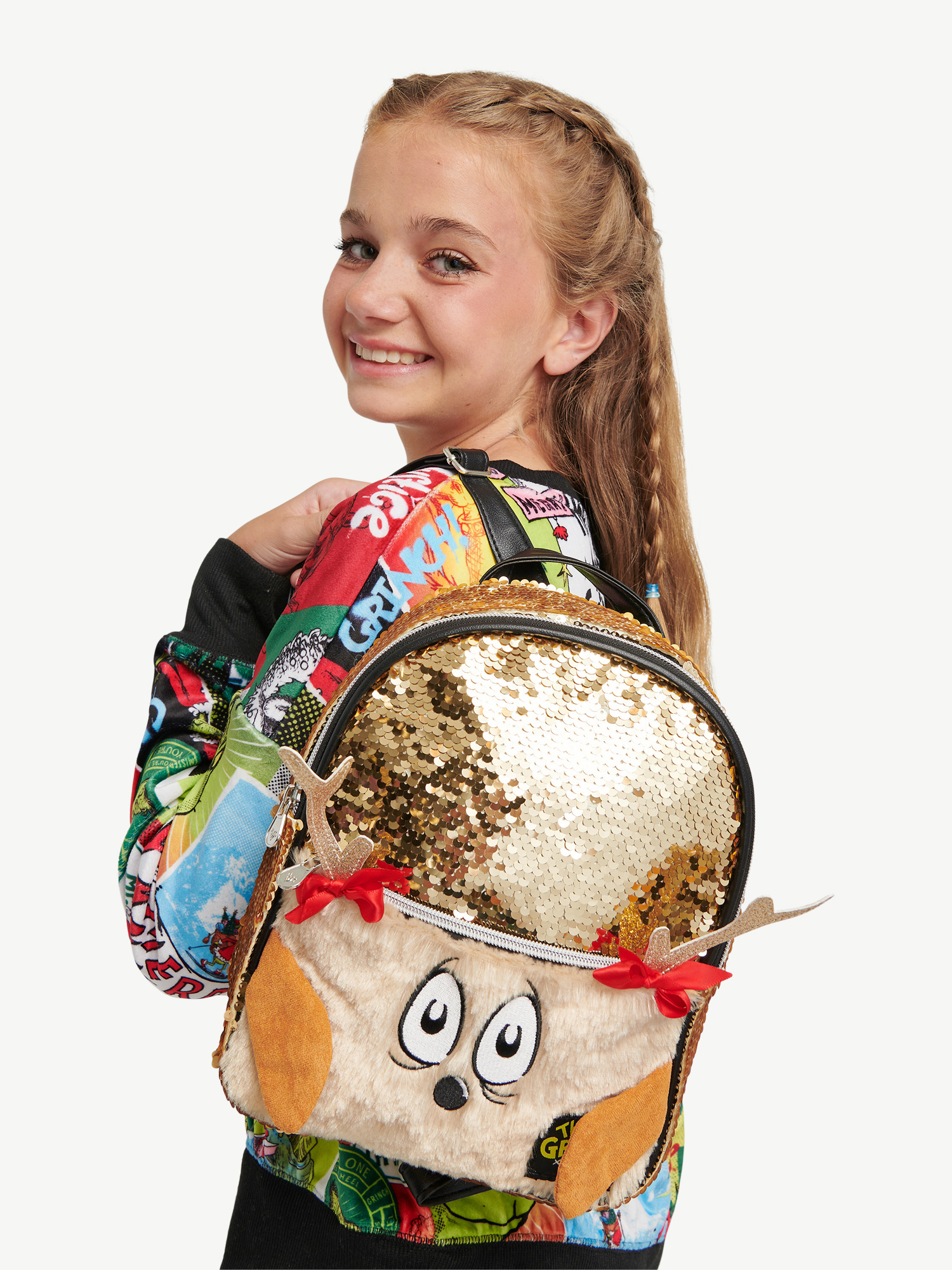 OMG Accessories 10" Butterfly Sequin Mini Backpack