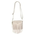 thumbnail image 1 of Justice Girls Fringe Crossbody, Cream, 1 of 5