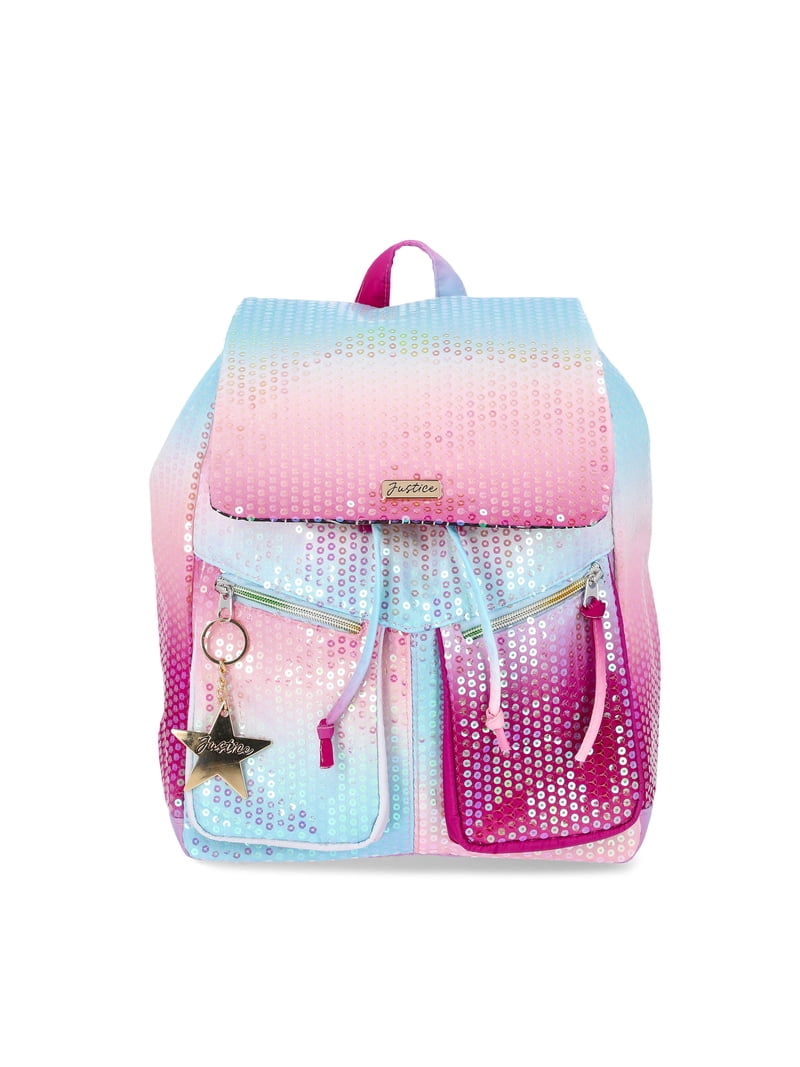 justice mini backpack multi sequin Owl Flip Smaller School – TwinBunny Justice Backpacks for Girls –