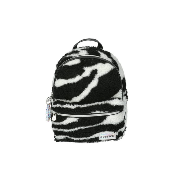 Justice Tween's Zebra Mini Backpack, Zebra Print