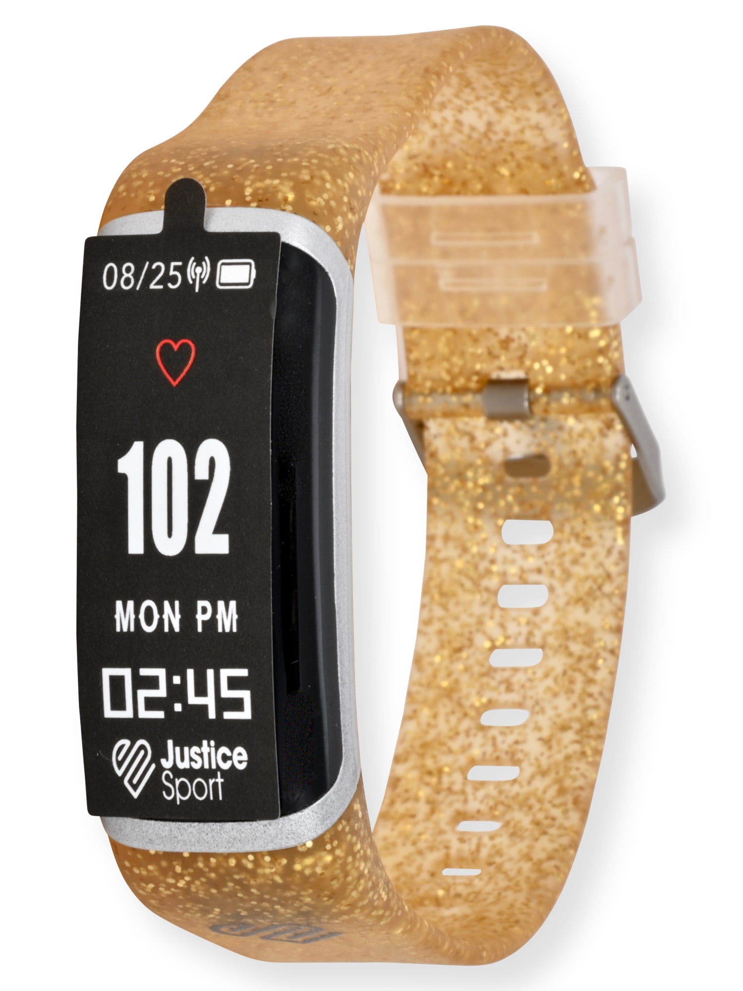 Justice Unisex Child Dynamic Heart Smartwatch Gold Glitter (JSE4101WM