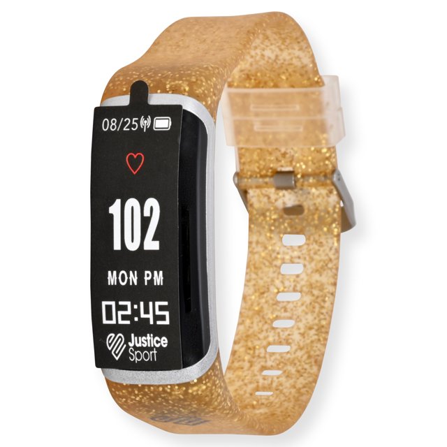 Justice Unisex Child Dynamic Heart Smartwatch Gold Glitter (JSE4101WM