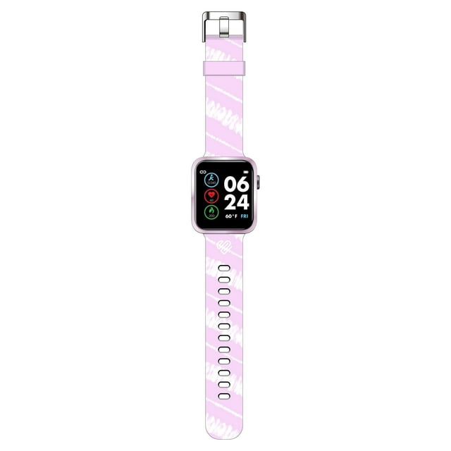 Justice Unisex Tween Smart Watch with Silicone Strap in Pink Tie Dye