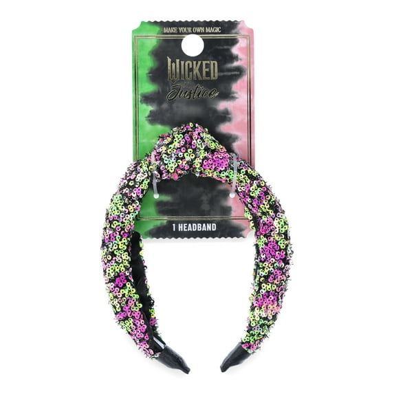 Justice Wicked Girls Sequin Top Knot Headband, Black