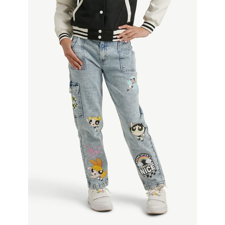 Justice X Powerpuff Girls Mini Mom Jean, Sizes 6-18 Justice X Powerpuff Girls Mini Mom Jean, Sizes 6-18