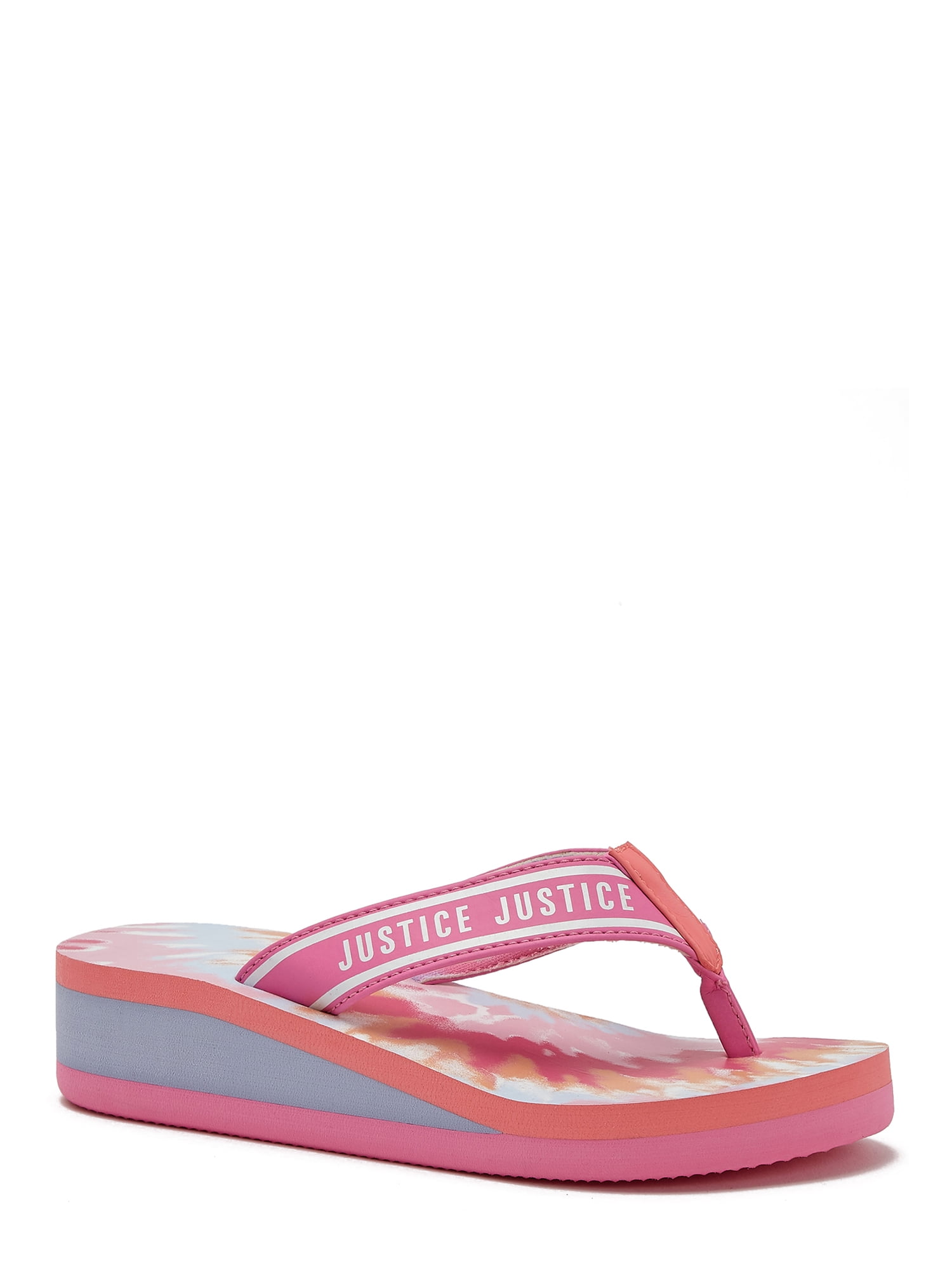 Justice Youth Girl's Wedge Thong Sandal, Sizes 13-6 - Walmart.com