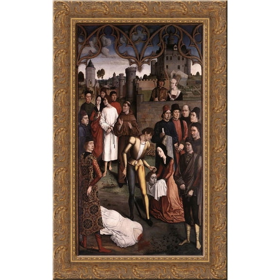 Justice of the Emperor Otto The Execution of the Innocent Count 24x16 Gold Ornate Wood Framed Canvas Art by Dirk Bouts