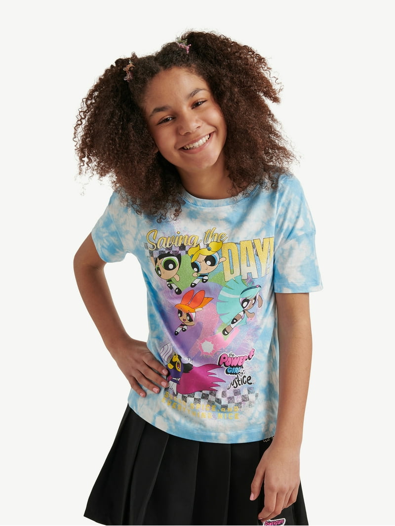 Justice Powerpuff Girls Oversized Graphic T-Shirt, XS-XLP, 100
