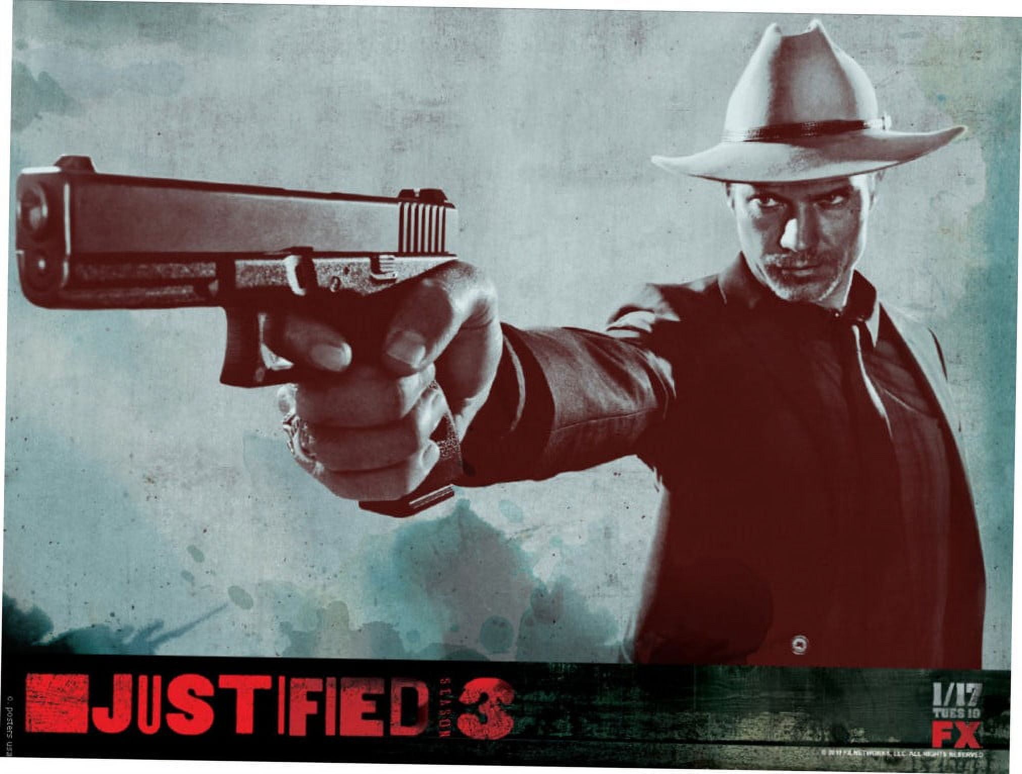 Justified Season 3 Poster Metal Sign 8Inx 12In Metal Print 8x12 Square ...