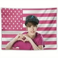 thumbnail image 1 of Justin American Stars Tapestry Stars Bieber Flag Tapestry Suitable for College Dormitory Bedroom Living Room Office Party Decoration Gift 40x30in, 1 of 5