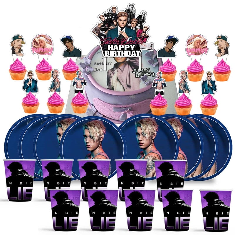 Justin Bieber Birthday Cups Party Supplies Plates Decorations Cake