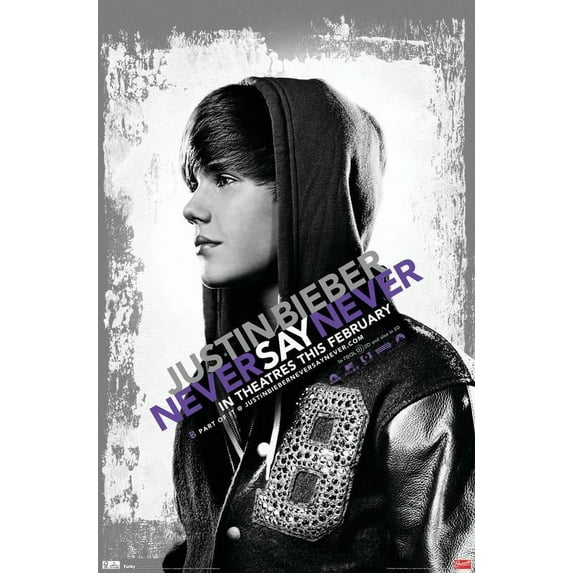 Justin Bieber - Never Say Never Wall Poster, 22.375" x 34"