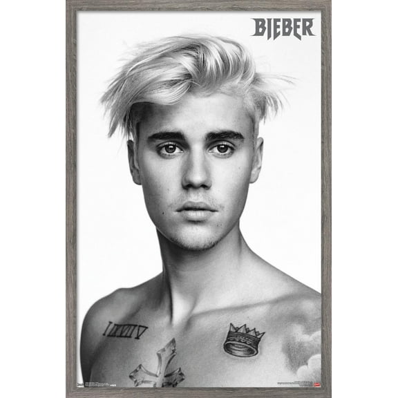 Justin Bieber - Pinup Wall Poster, 22.375" x 34", Framed