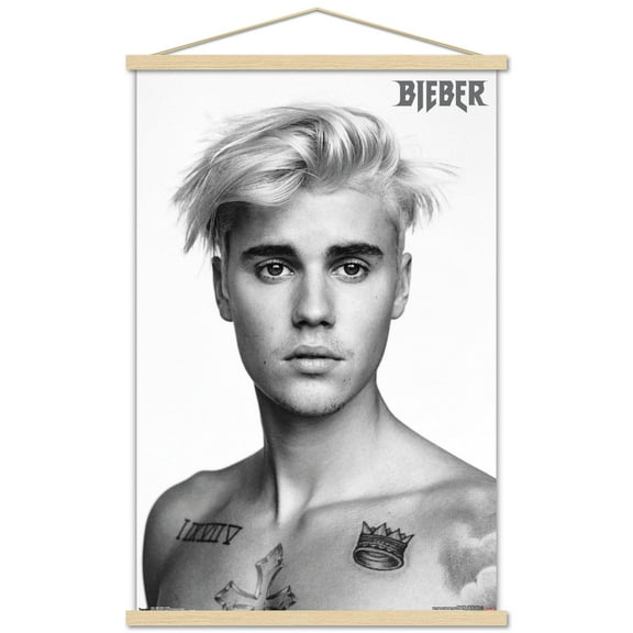 Justin Bieber - Pinup Wall Poster with Wooden Magnetic Frame, 22.375" x 34"