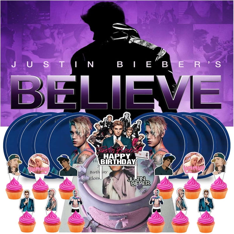 Justin Bieber Plates Birthday Supplies Decorations Decor Backdrop