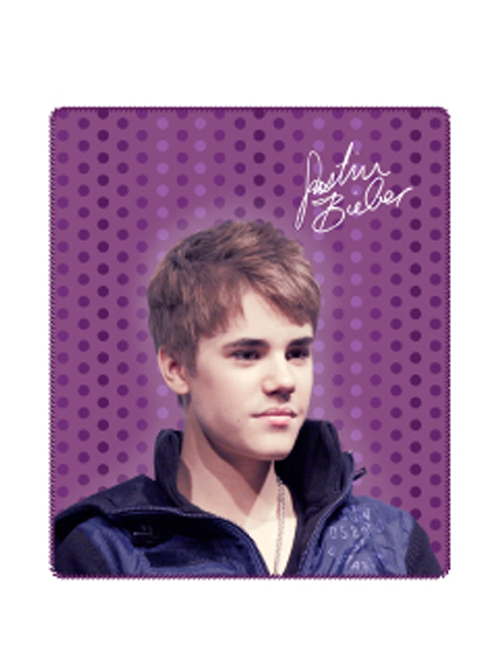 Justin Bieber Purple Polka Dot Throw Fleece Blanket - Walmart.com