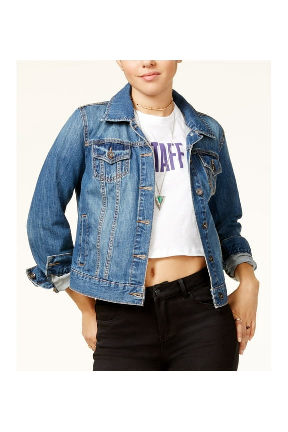 Justin Bieber Purpose Tour Juniors Patched Denim Jacket Denim Blue L