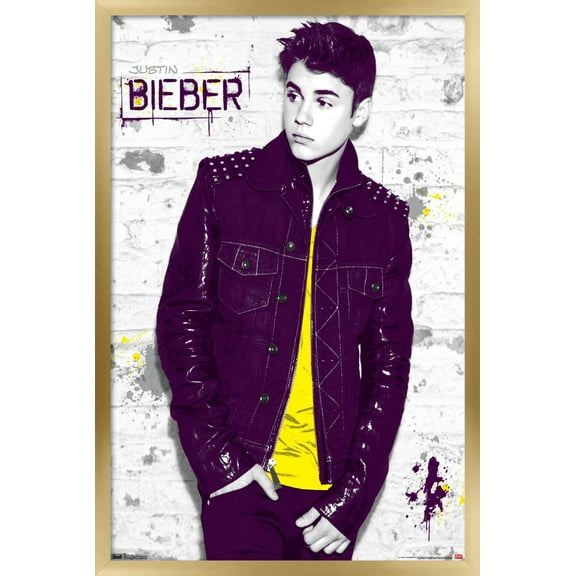 Justin Bieber - Wall Wall Poster, 22.375" x 34", Framed