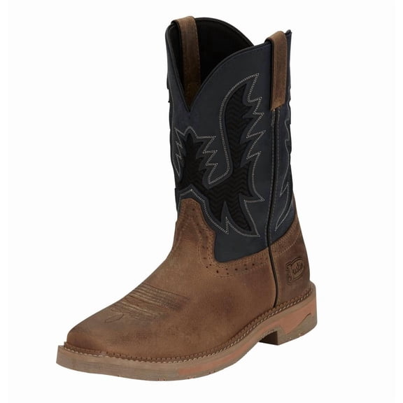 Justin Boot Company Men`s Justin Stampede Bolt Peanut Tan 11In Top Soft Square Toe Work Boot Tan 10.5 D