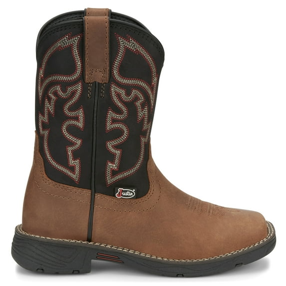 Justin Boots Kids Boys Rush Square Toe Cowboy Casual Boots Mid Calf