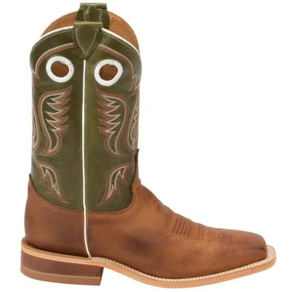 Justin Boots Mens Austin 11 Inch Embroidered Square Toe Cowboy Mid Calf Bo