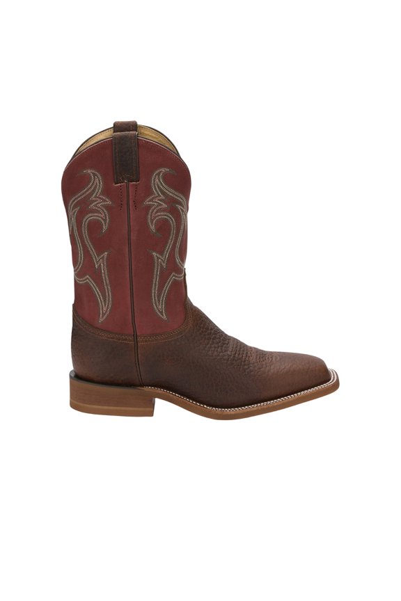 Boots Mens Bender Square Toe Pull On Cowboy Mid Calf Boots