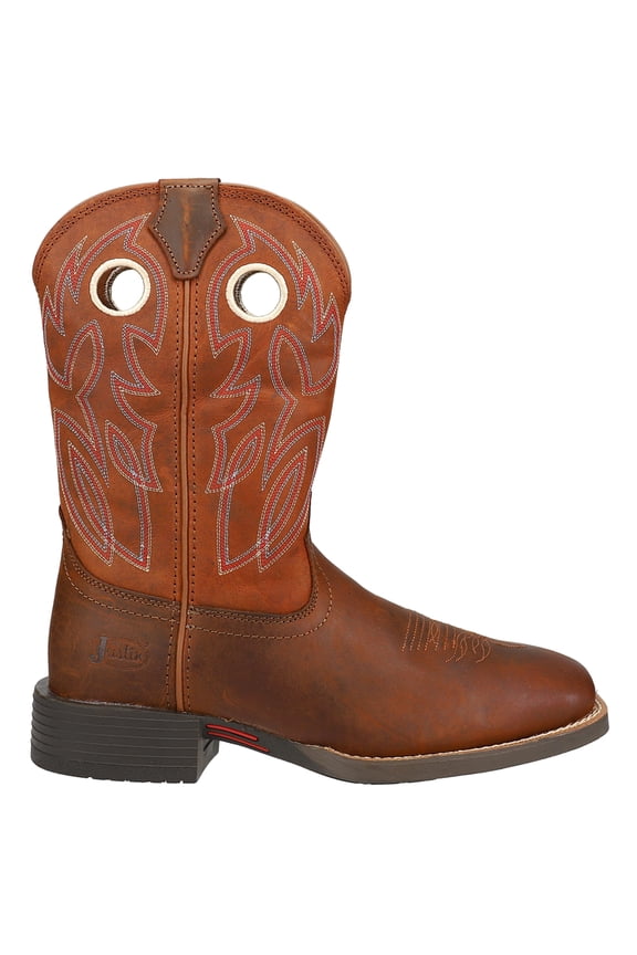 Boots Mens Bowline Square Toe Pull On Cowboy Mid Calf Boots