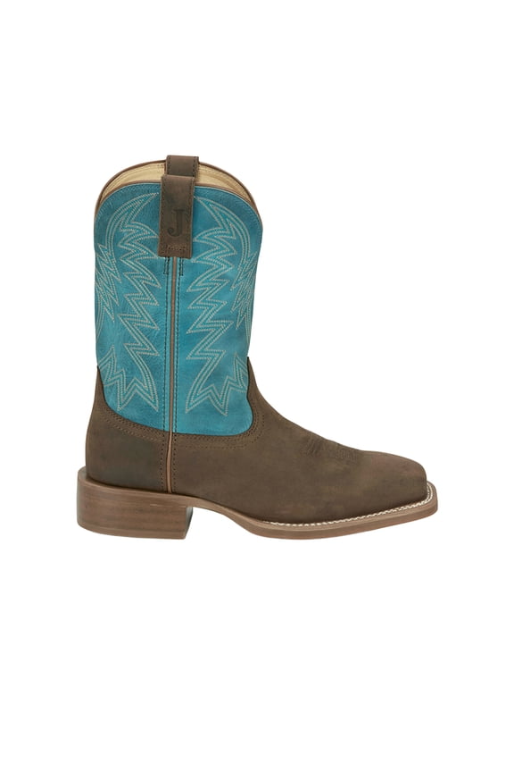 Boots Mens Bucks Square Toe Pull On Cowboy Mid Calf Boots