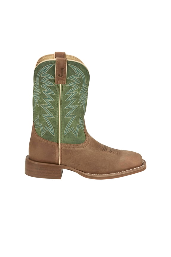 Boots Mens Bucks Square Toe Pull On Cowboy Mid Calf Boots