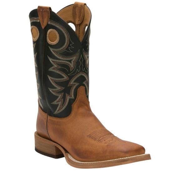 Justin Men's Caddo Bent Rail Western Boot Broad Square Toe Tobacco 10 EE  US