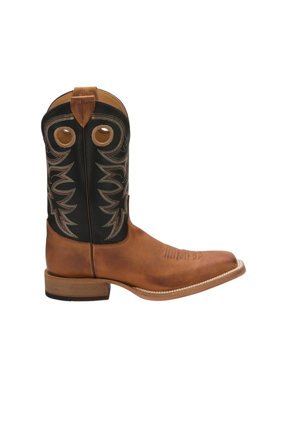 Men's Caddo Bent Rail Western Boot Broad Square Toe Tobacco 7.5 EE US