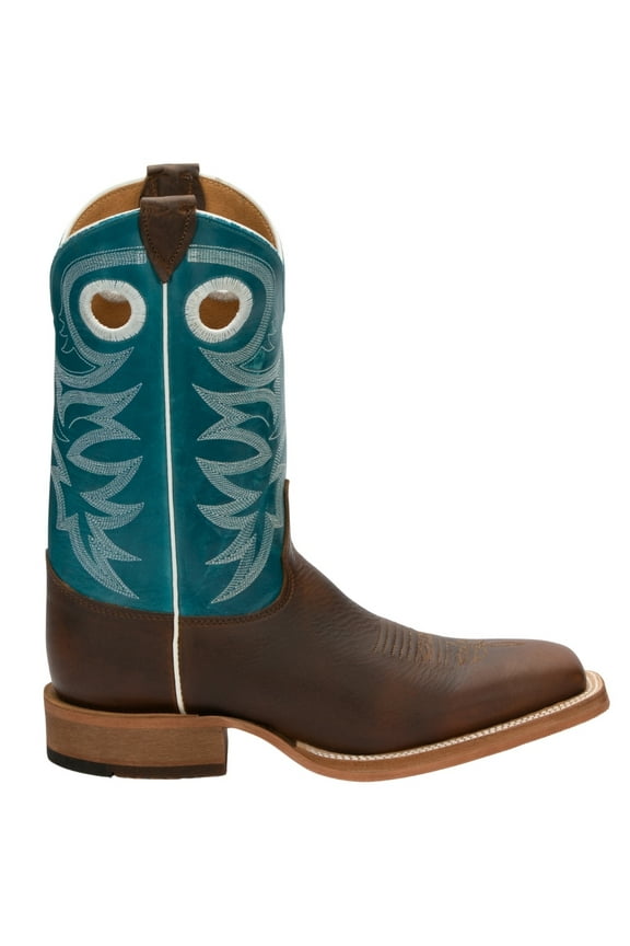 Boots Mens Caddo Embroidered Square Toe Pull On Cowboy  Mid Calf Boo