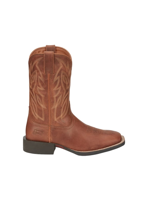 Boots Mens Canter Square Toe Pull On Cowboy Mid Calf Boots