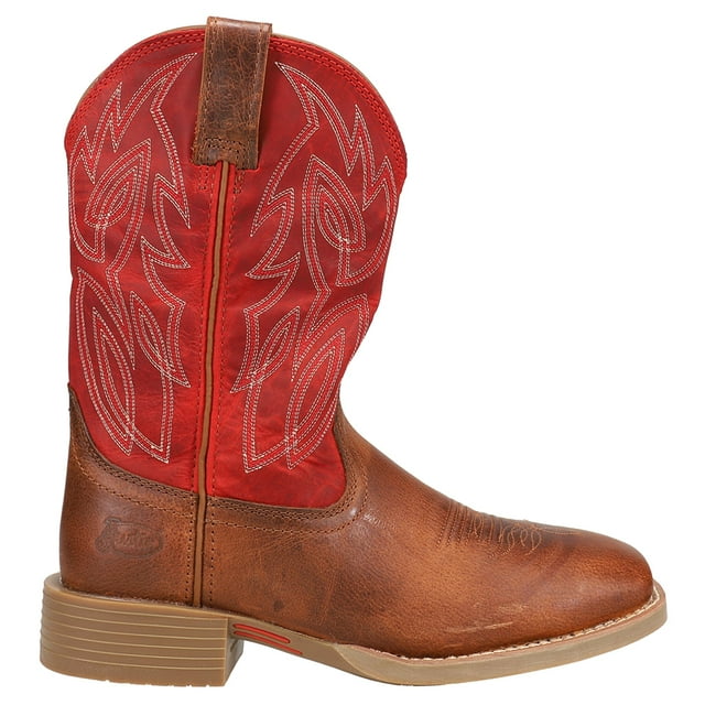 Justin Boots Mens Canter Square Toe Pull On Cowboy Mid Calf Boots