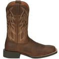 thumbnail image 1 of Justin Men's Dusky Canter Cowhide Leather Western Boot Broad Square Toe Brown 8 EE  US, 1 of 5