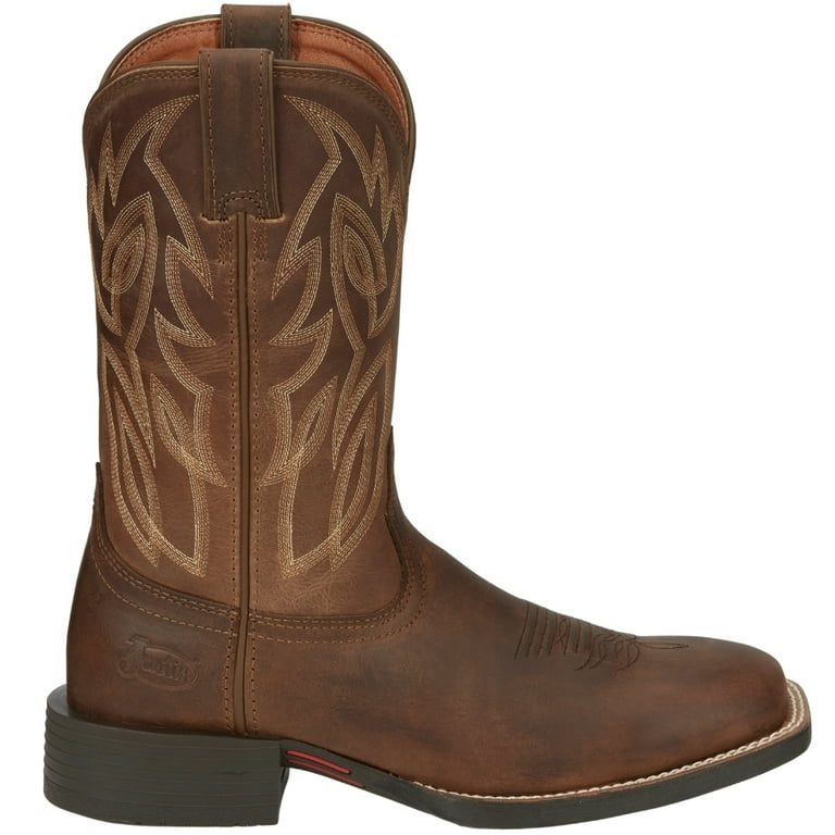 Justin Men's Dusky Canter Cowhide Leather Western Boot Broad