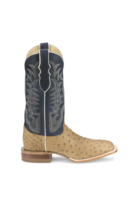 Boots Mens Chisolm 13 Inch Full Quill Ostrich Square Toe Cowboy  Mid