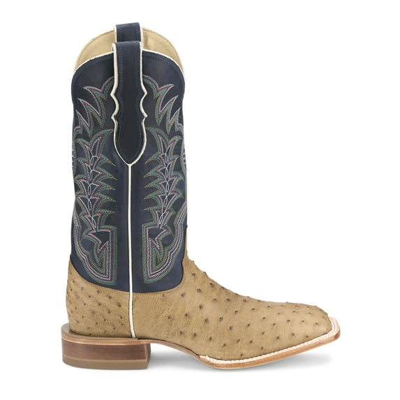 Justin Boots Mens Chisolm 13 Inch Full Quill Ostrich Square Toe Cowboy Mid