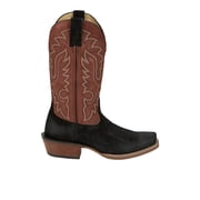 Justin Boots Mens Cowboy Town Embroidered Square Toe Cowboy Mid Calf Boots