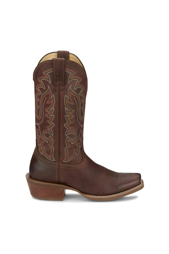 Boots Mens Cowboy Town Embroidered Square Toe Cowboy Mid Calf Boots