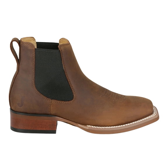 Justin Boots Mens Crazy Buck Square Toe Chelsea  Ankle Boots