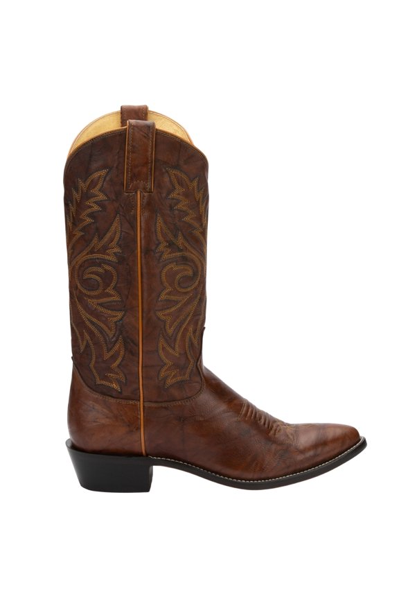 Boots Mens Elmer Embroidered Round Toe Cowboy Mid Calf Boots