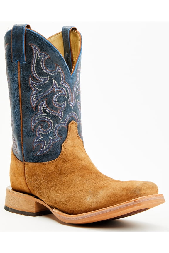 Boots Mens Fergus Roughout Square Toe Cowboy Mid Calf Boots