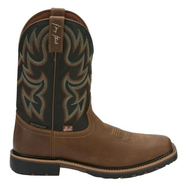 Justin Men's Fireman Western Boot Square Toe Tan 9.5 D(M) US