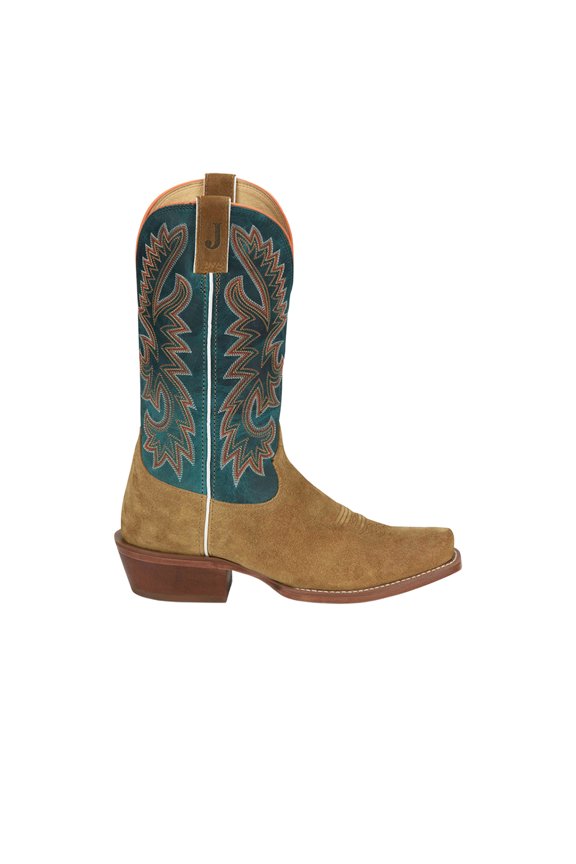 Boots Mens Jimmy Embroidered Square Toe Pull On Cowboy Mid Calf Boo