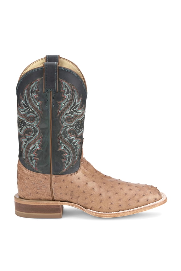 Boots Mens Moseley Full Quill Ostrich Square Toe Pull On Cowboy Mid